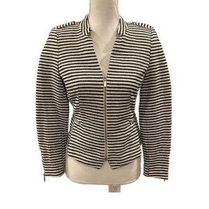 H&M striped tweed blazer jacket